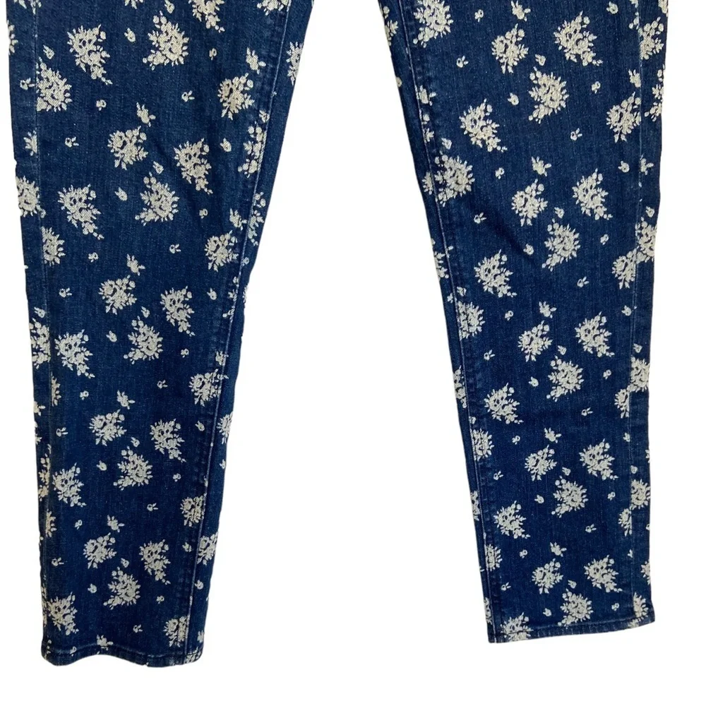 J. Crew Cropped Matchstick Floral Print Jeans